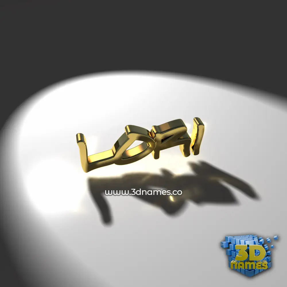 lori in Gold Shine style - 3D name wallpaper