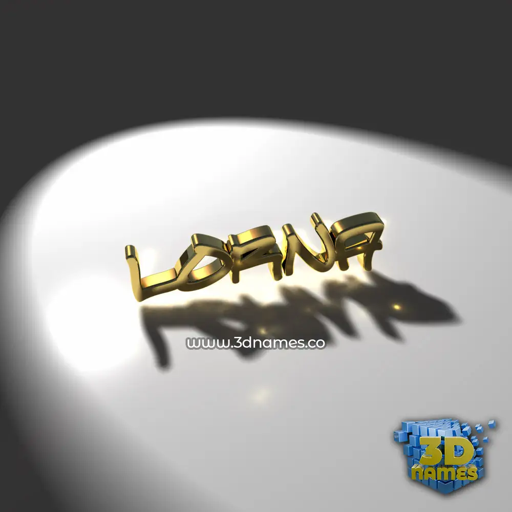 lorna in Gold Shine style - 3D name wallpaper