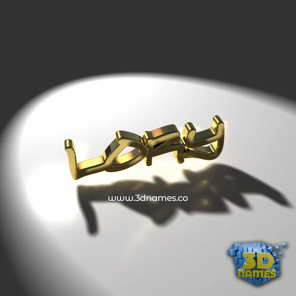 lory in Gold Shine style - 3D name wallpaper