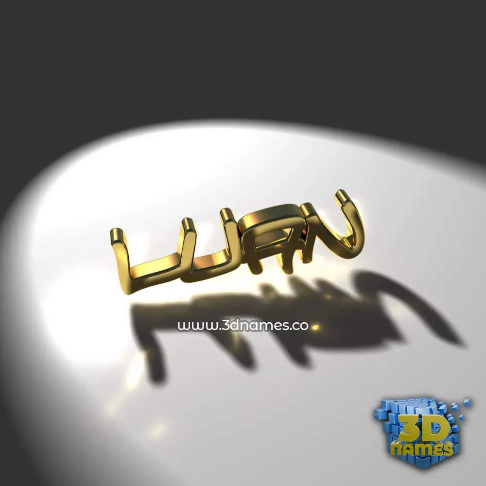 luan in Gold Shine style - 3D name wallpaper