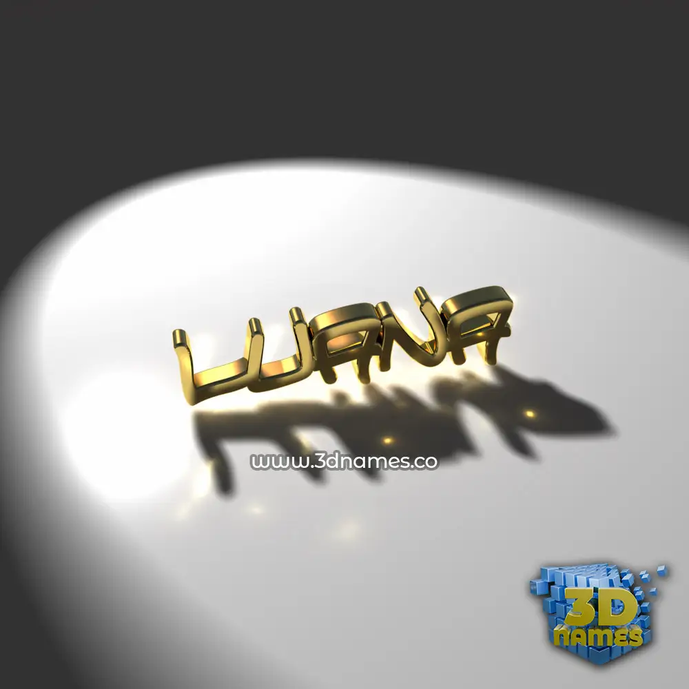 luana in Gold Shine style - 3D name wallpaper