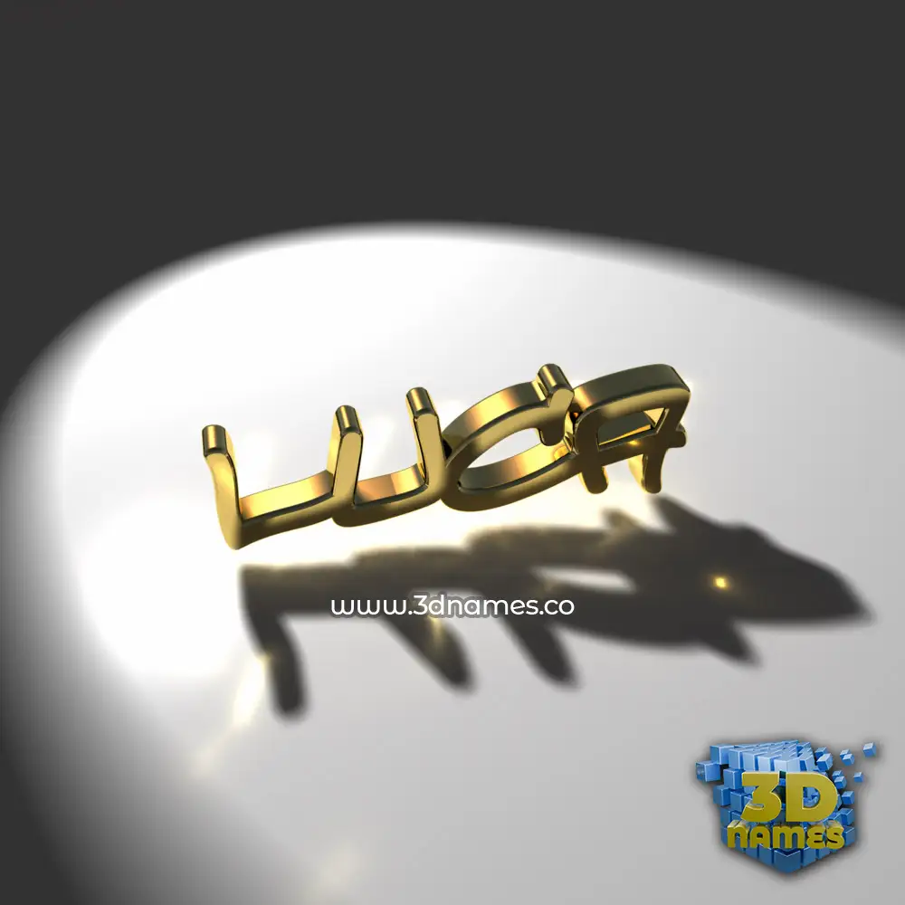 luca in Gold Shine style - 3D name wallpaper