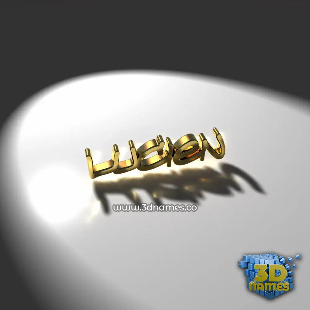 lucien in Gold Shine style - 3D name wallpaper