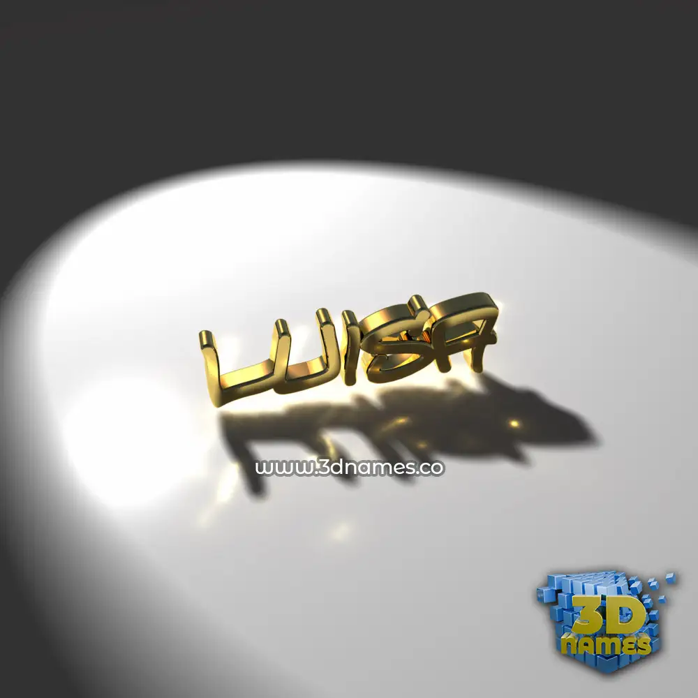 luisa in Gold Shine style - 3D name wallpaper