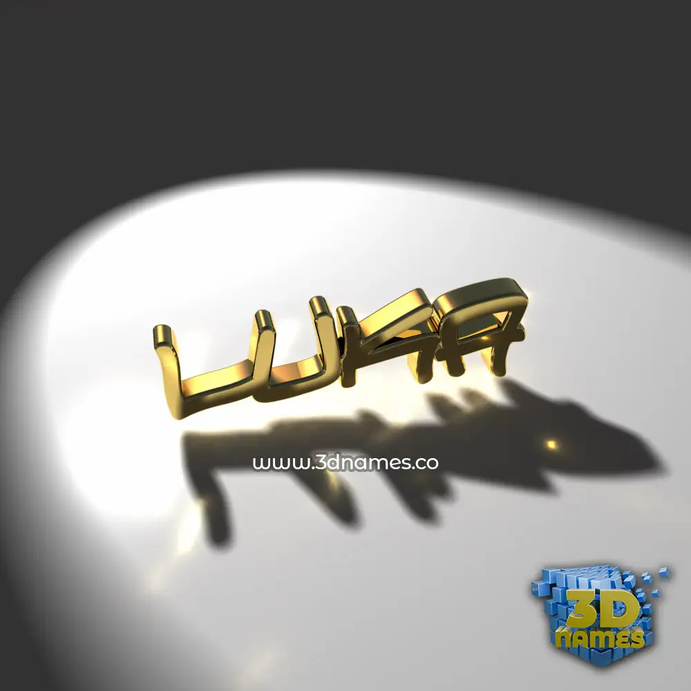 luka in Gold Shine style - 3D name wallpaper