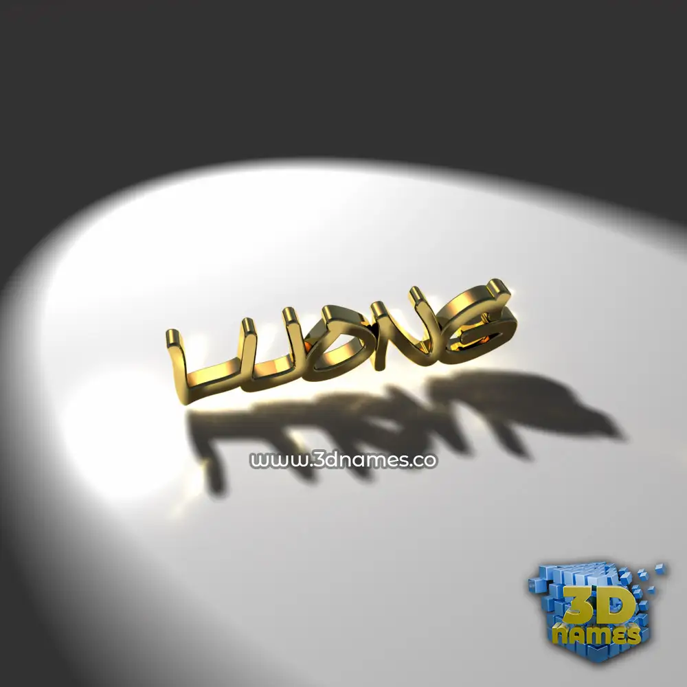 luong in Gold Shine style - 3D name wallpaper
