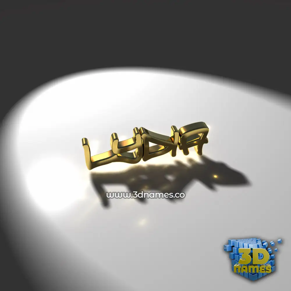 lydia in Gold Shine style - 3D name wallpaper