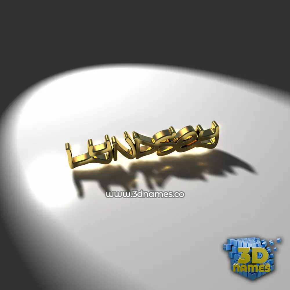 lyndsey in Gold Shine style - 3D name wallpaper