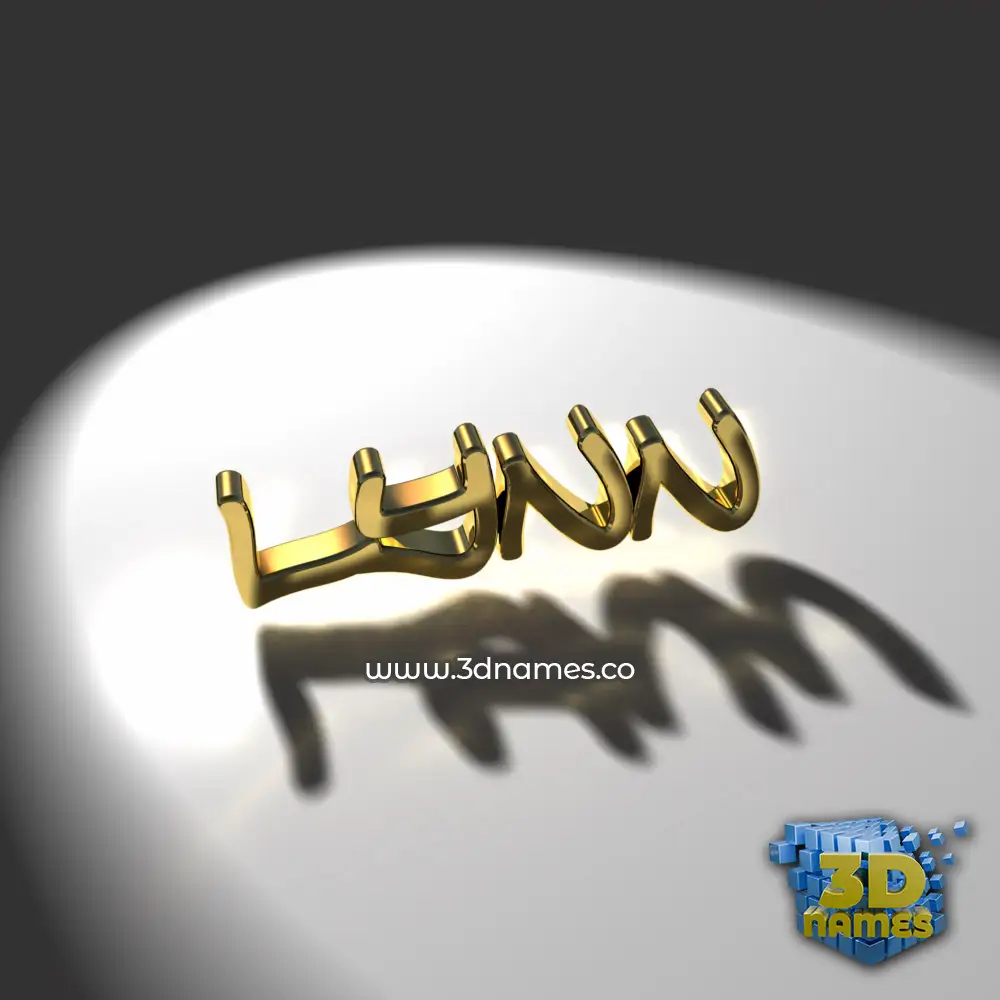 lynn in Gold Shine style - 3D name wallpaper