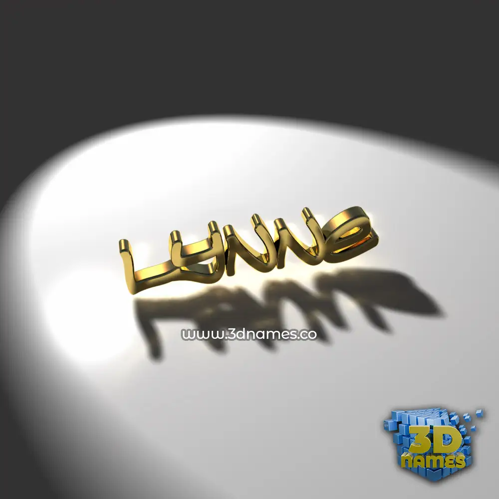 lynne in Gold Shine style - 3D name wallpaper
