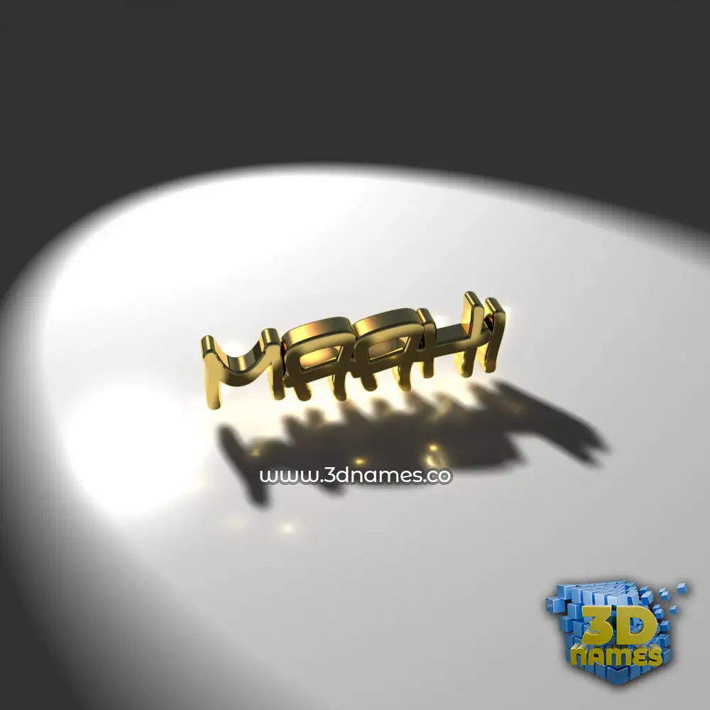 maahi in Gold Shine style - 3D name wallpaper
