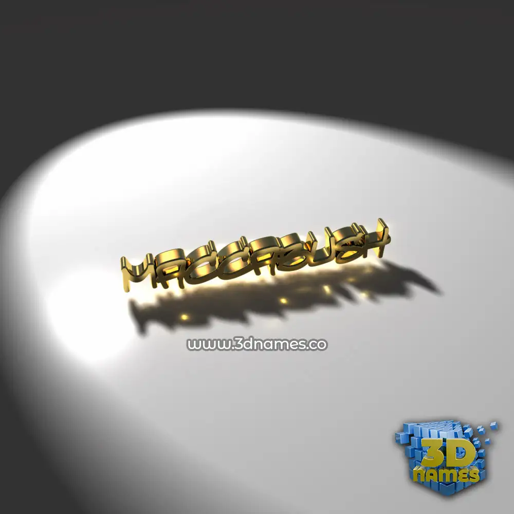 maccabush in Gold Shine style - 3D name wallpaper