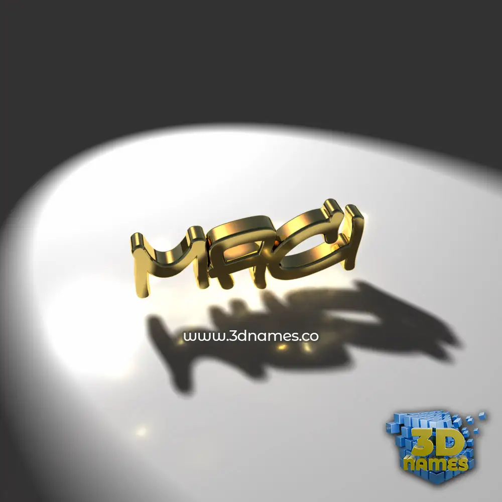 maci in Gold Shine style - 3D name wallpaper