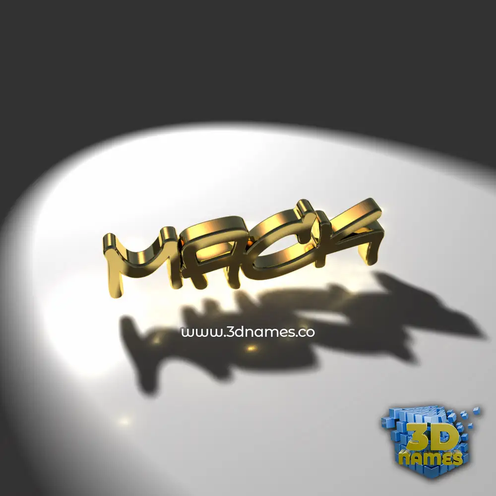 mack in Gold Shine style - 3D name wallpaper