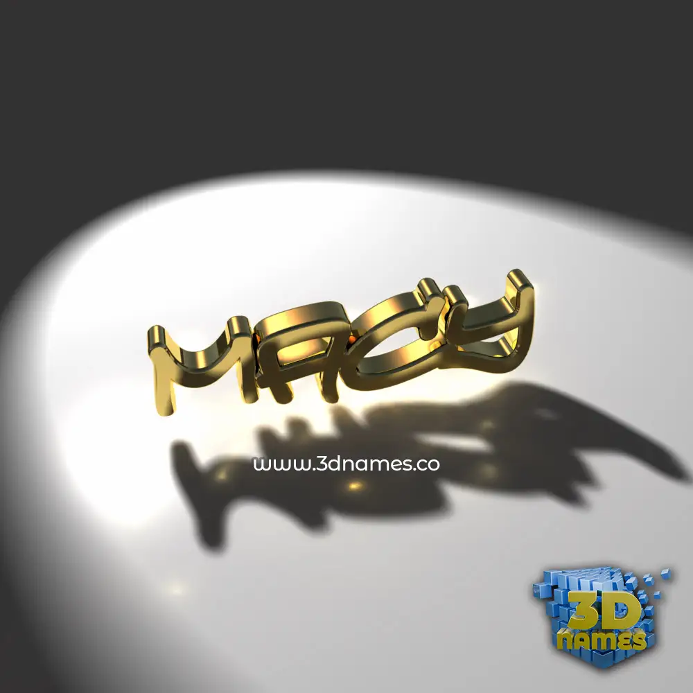 macy in Gold Shine style - 3D name wallpaper