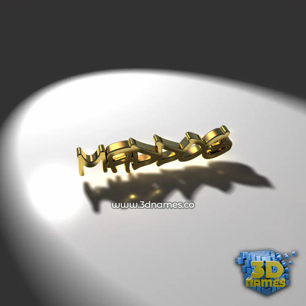 maddog in Gold Shine style - 3D name wallpaper