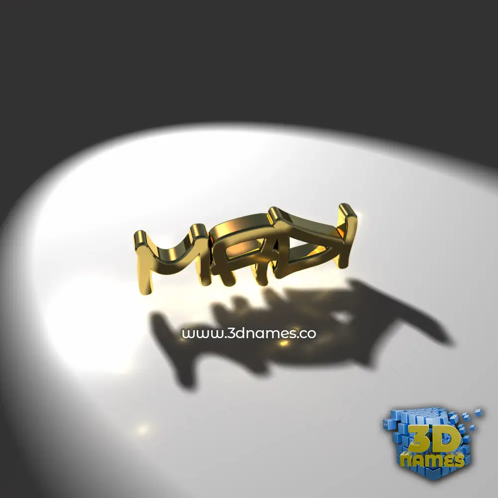 madi in Gold Shine style - 3D name wallpaper