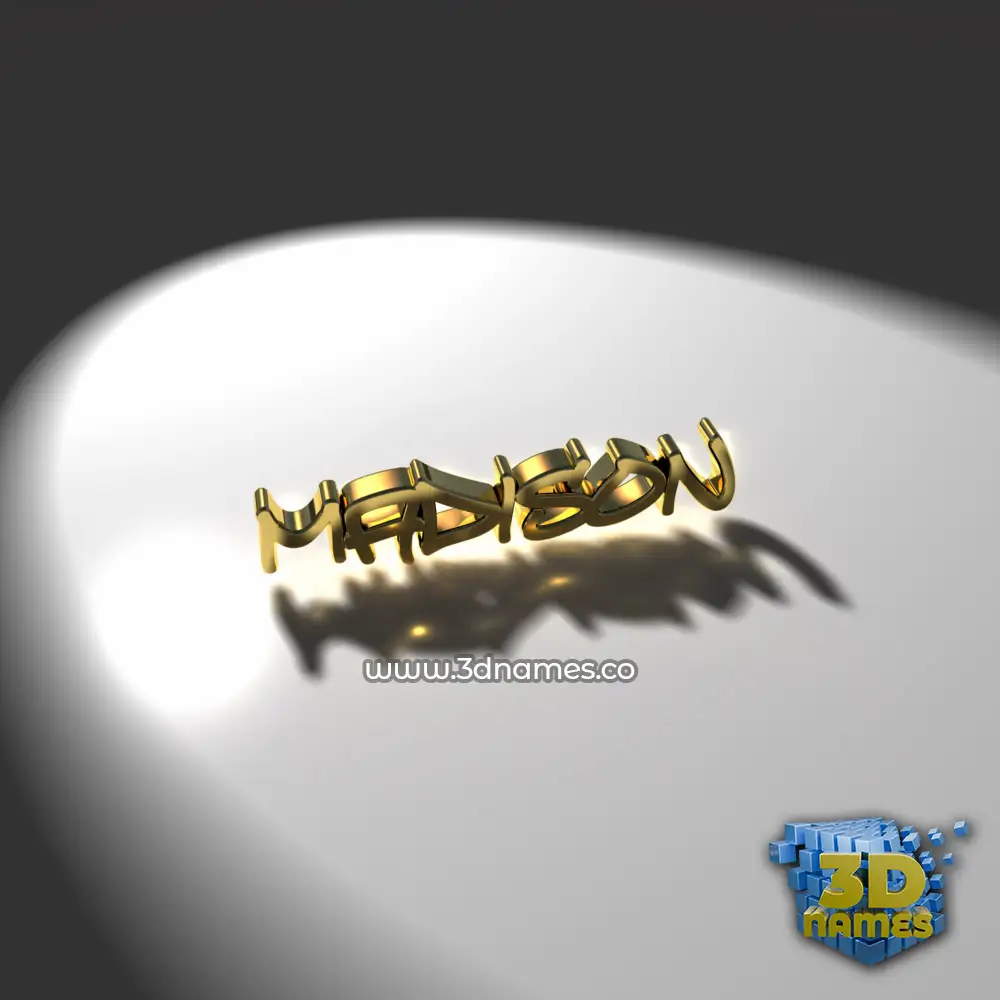 madison in Gold Shine style - 3D name wallpaper