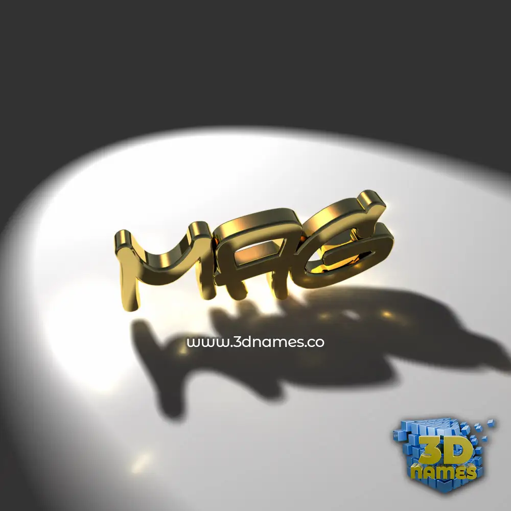 mag in Gold Shine style - 3D name wallpaper