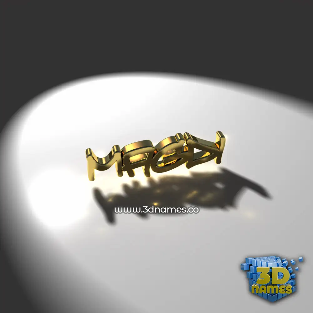magdi in Gold Shine style - 3D name wallpaper