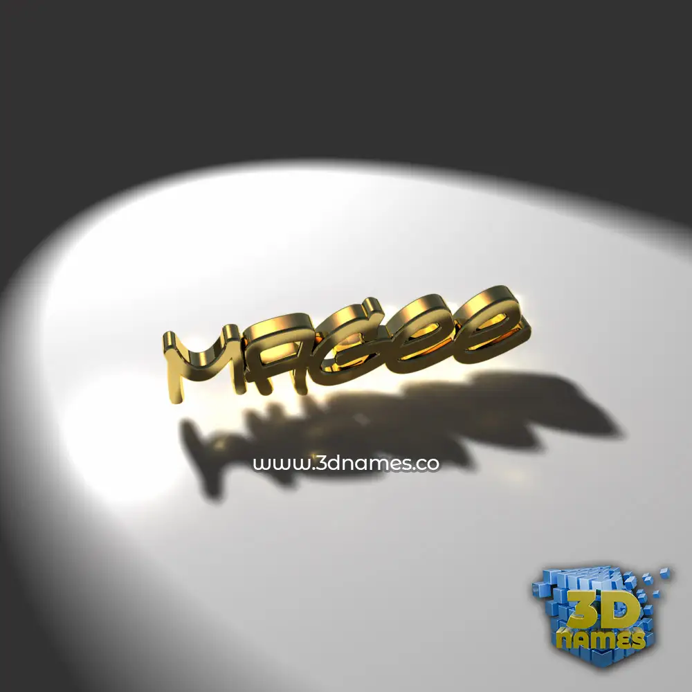 magee in Gold Shine style - 3D name wallpaper
