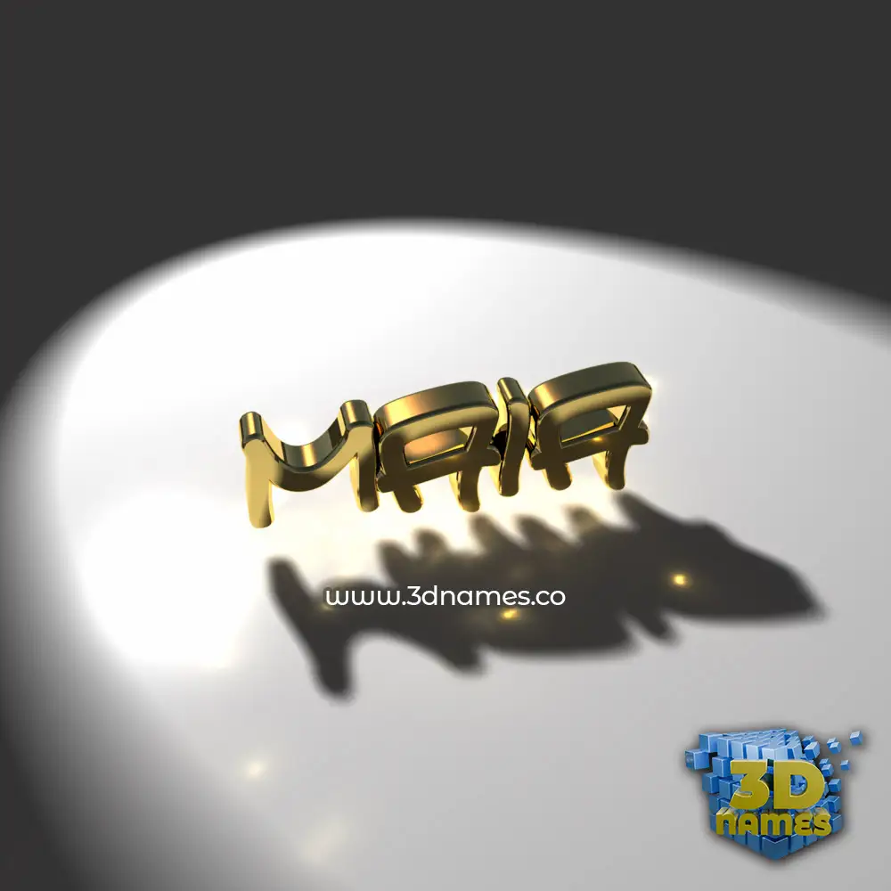 maia in Gold Shine style - 3D name wallpaper
