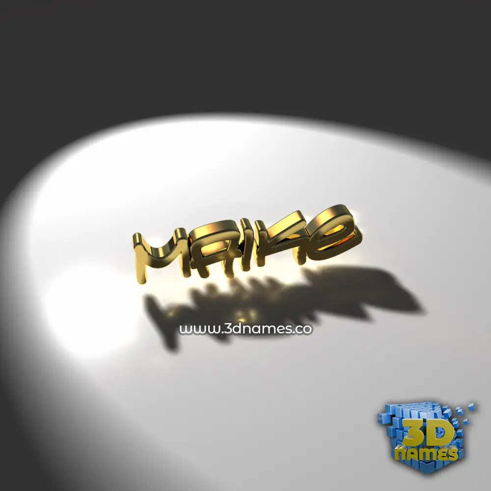 maike in Gold Shine style - 3D name wallpaper