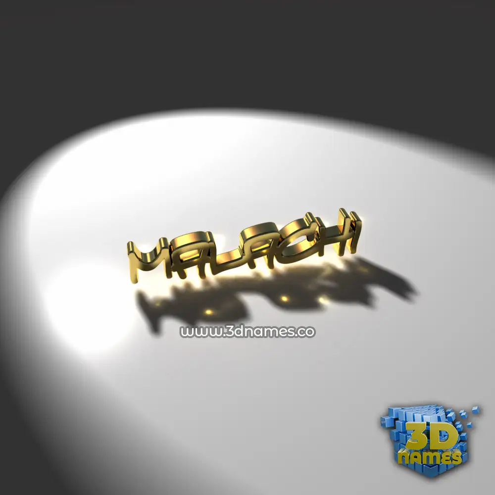malachi in Gold Shine style - 3D name wallpaper