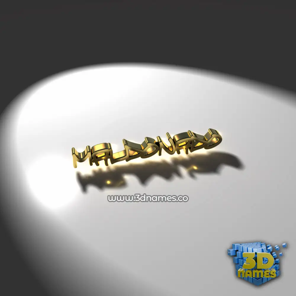 maldonado in Gold Shine style - 3D name wallpaper