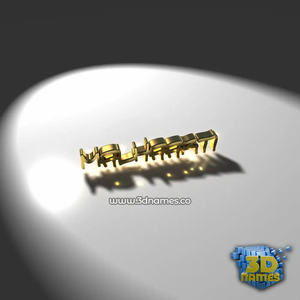 malhaarti in Gold Shine style - 3D name wallpaper