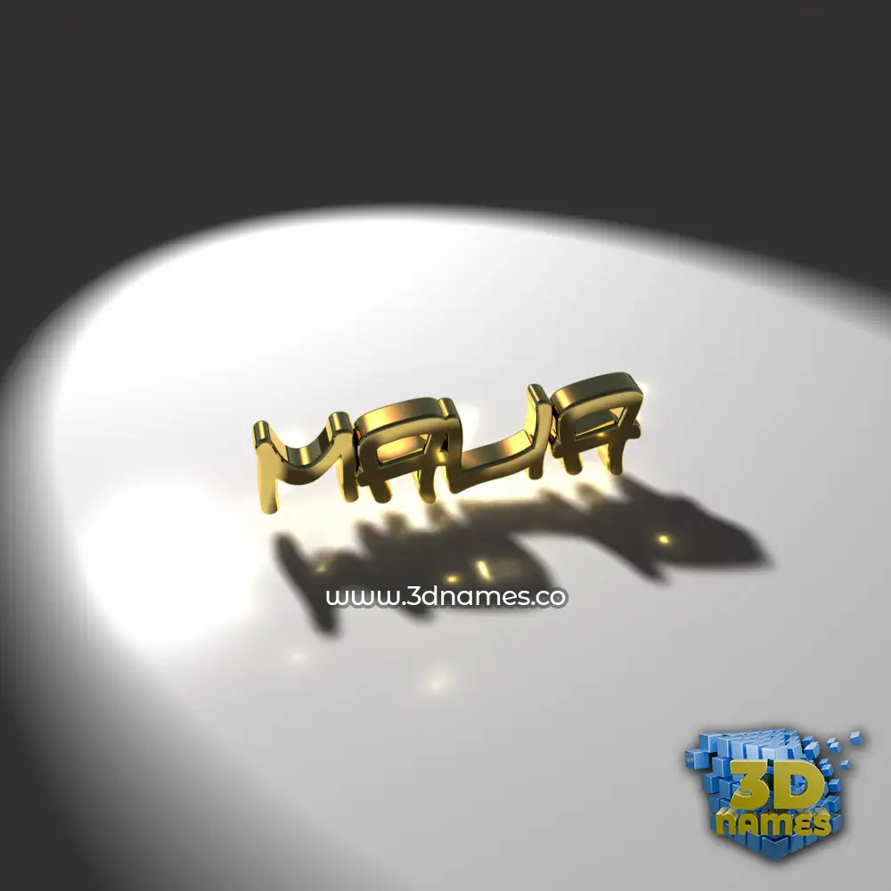 malia in Gold Shine style - 3D name wallpaper
