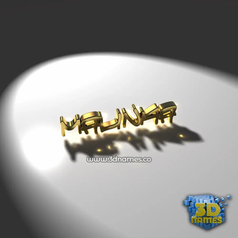 malinka in Gold Shine style - 3D name wallpaper