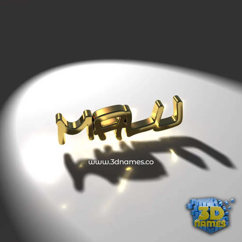 malu in Gold Shine style - 3D name wallpaper