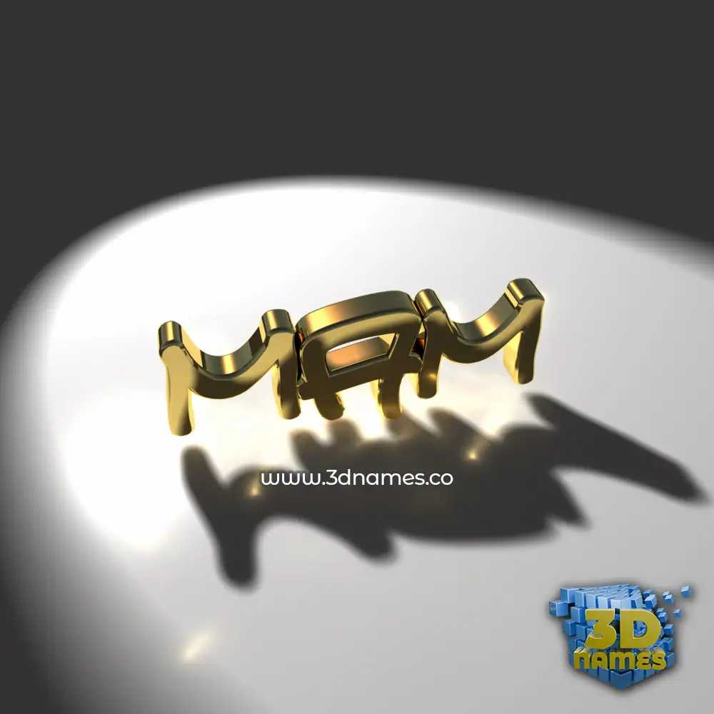 mam in Gold Shine style - 3D name wallpaper