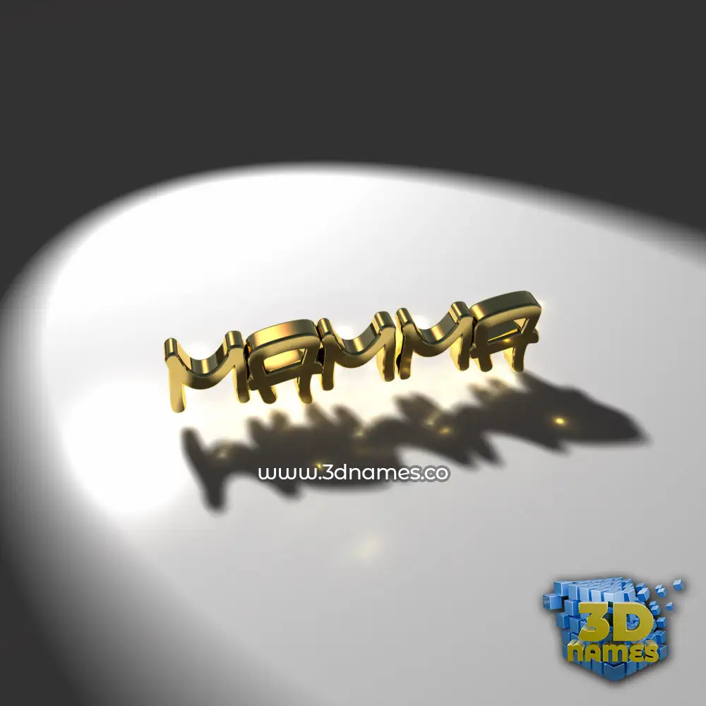 mamma in Gold Shine style - 3D name wallpaper