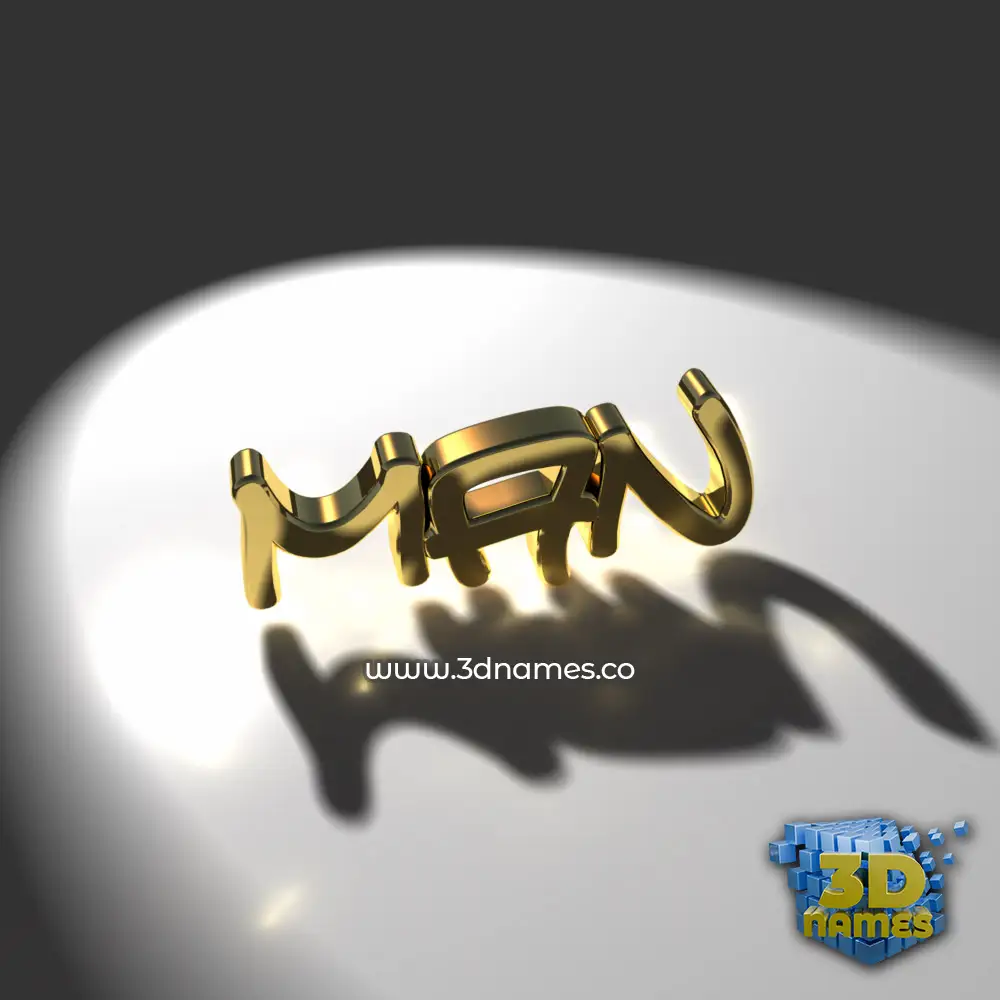 man in Gold Shine style - 3D name wallpaper