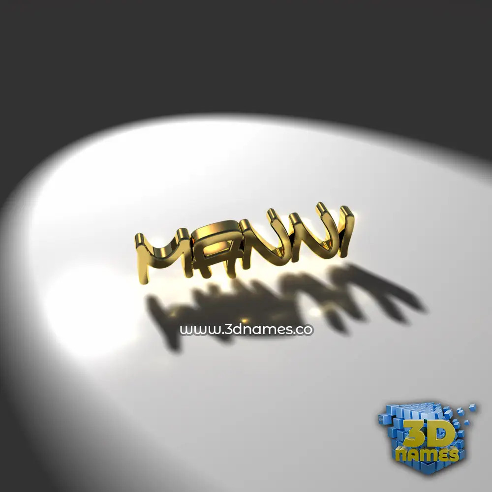 manni in Gold Shine style - 3D name wallpaper