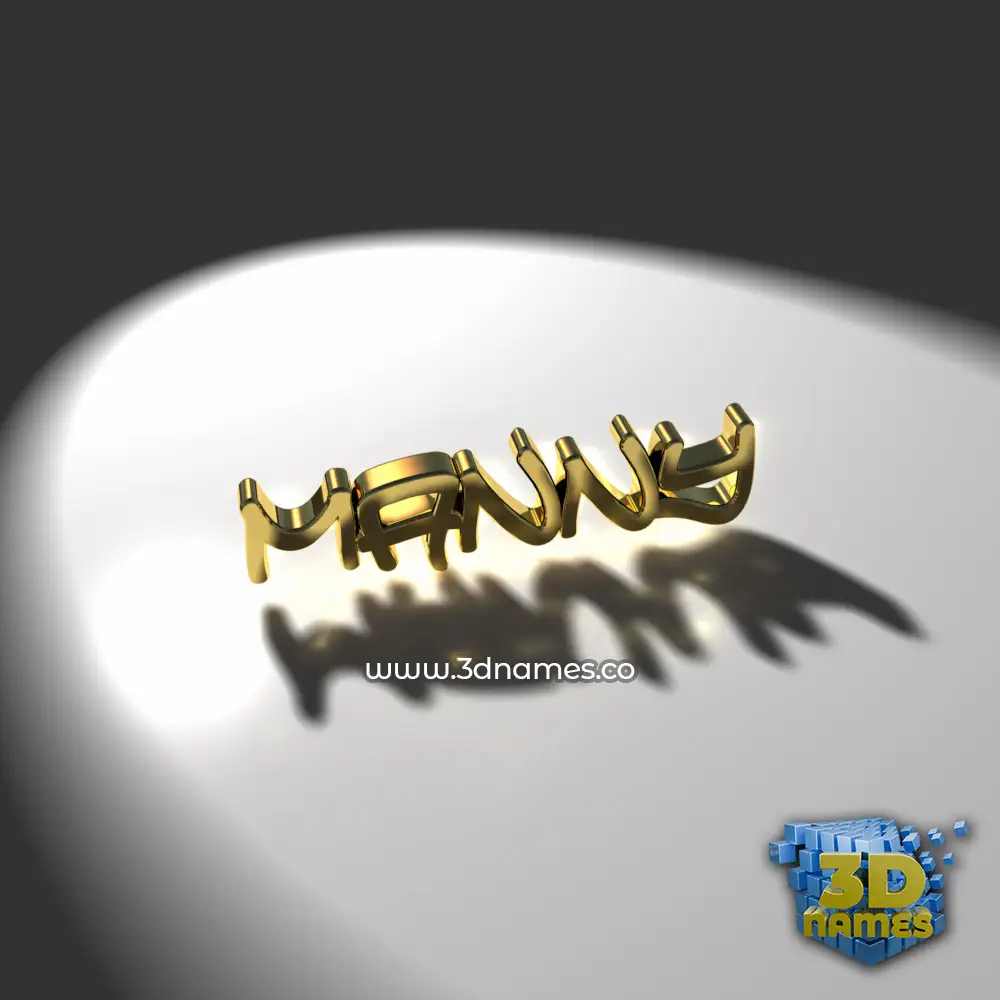 manny in Gold Shine style - 3D name wallpaper