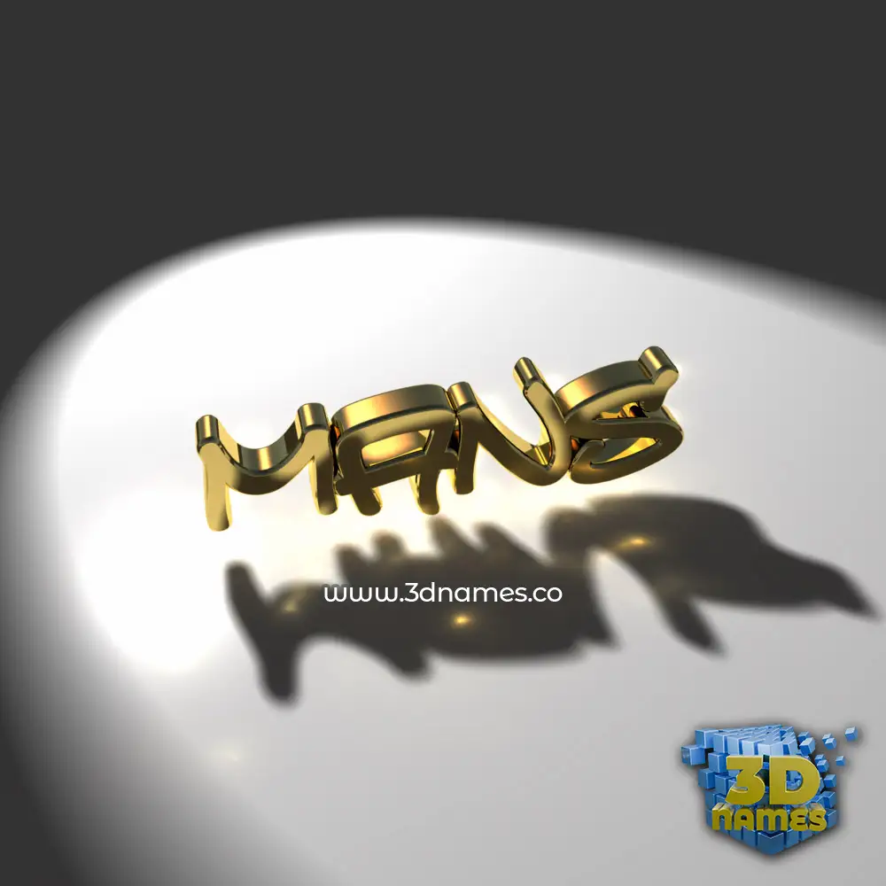 mans in Gold Shine style - 3D name wallpaper