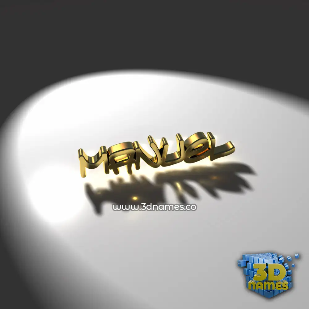manuel in Gold Shine style - 3D name wallpaper