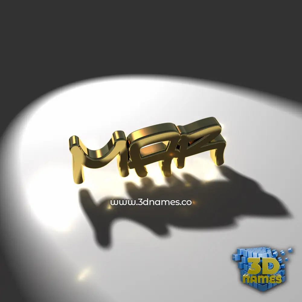 mar in Gold Shine style - 3D name wallpaper