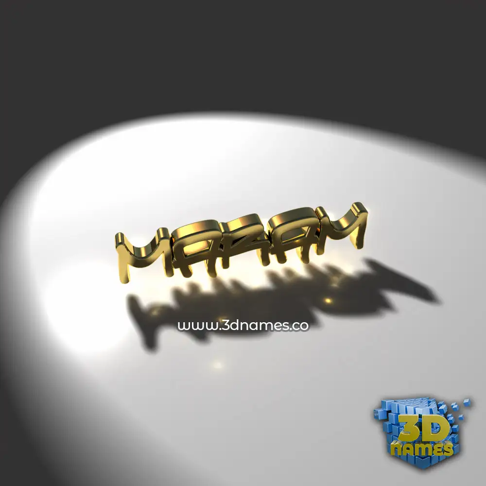 maram in Gold Shine style - 3D name wallpaper