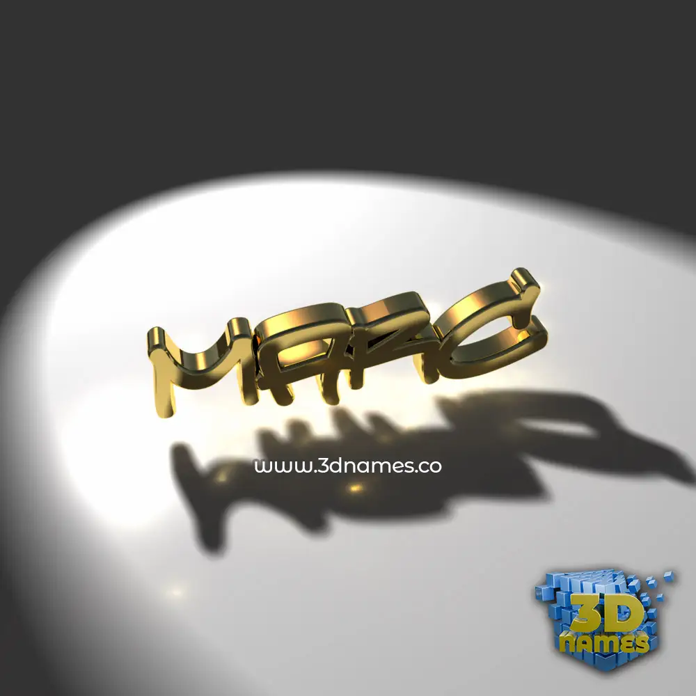 marc in Gold Shine style - 3D name wallpaper
