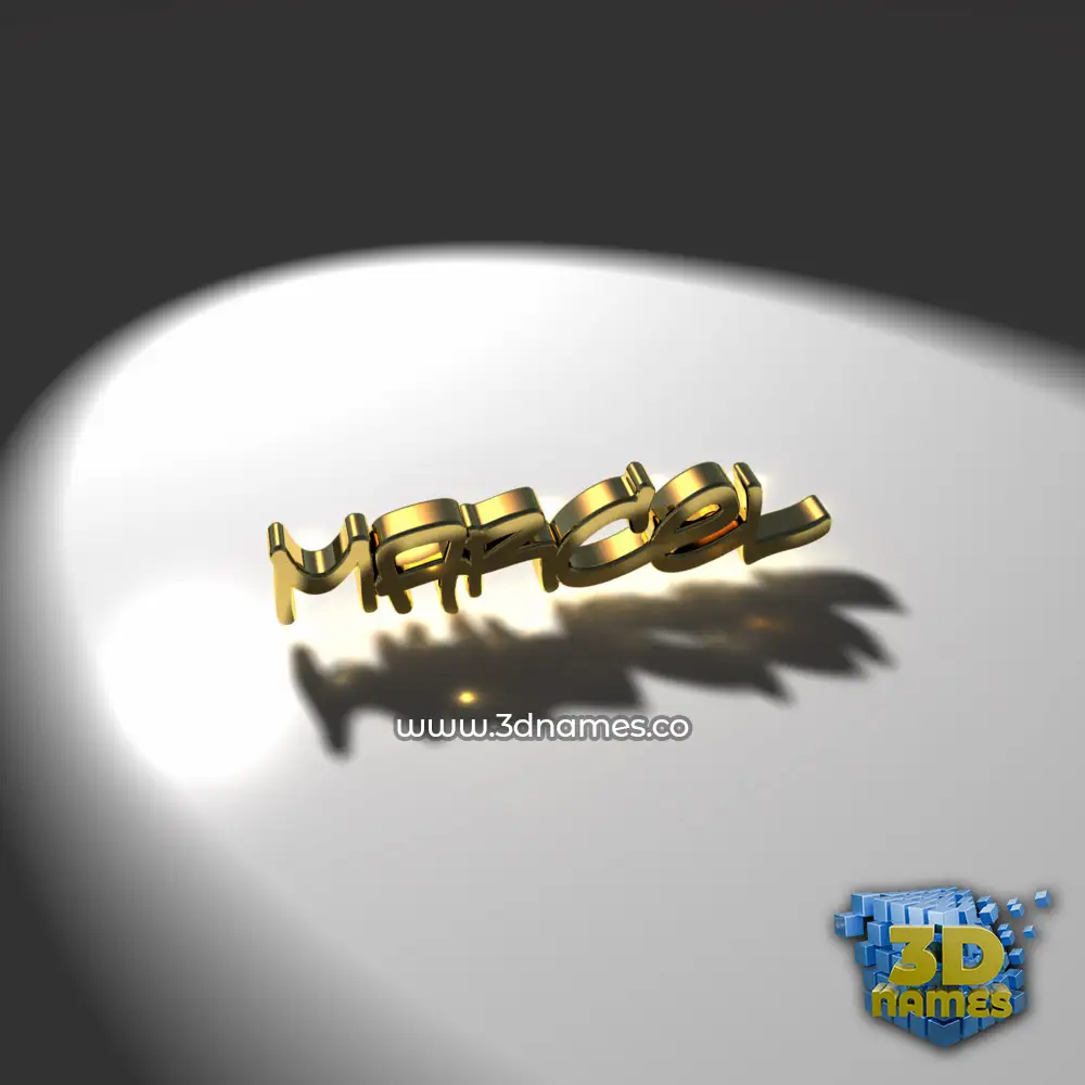 marcel in Gold Shine style - 3D name wallpaper