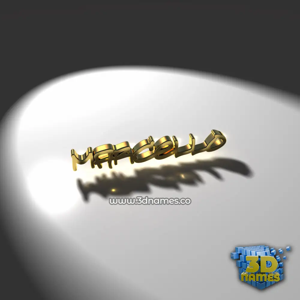 marcello in Gold Shine style - 3D name wallpaper