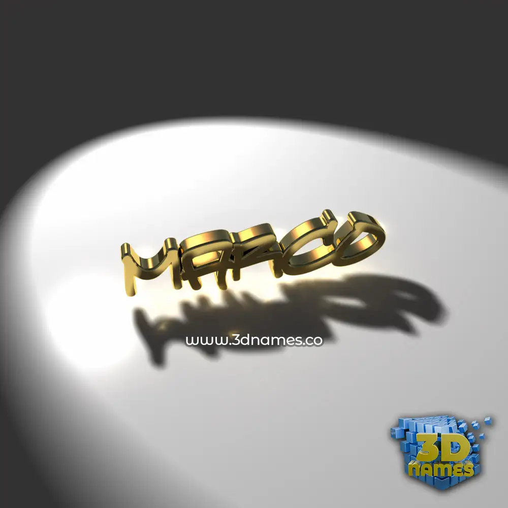 marco in Gold Shine style - 3D name wallpaper