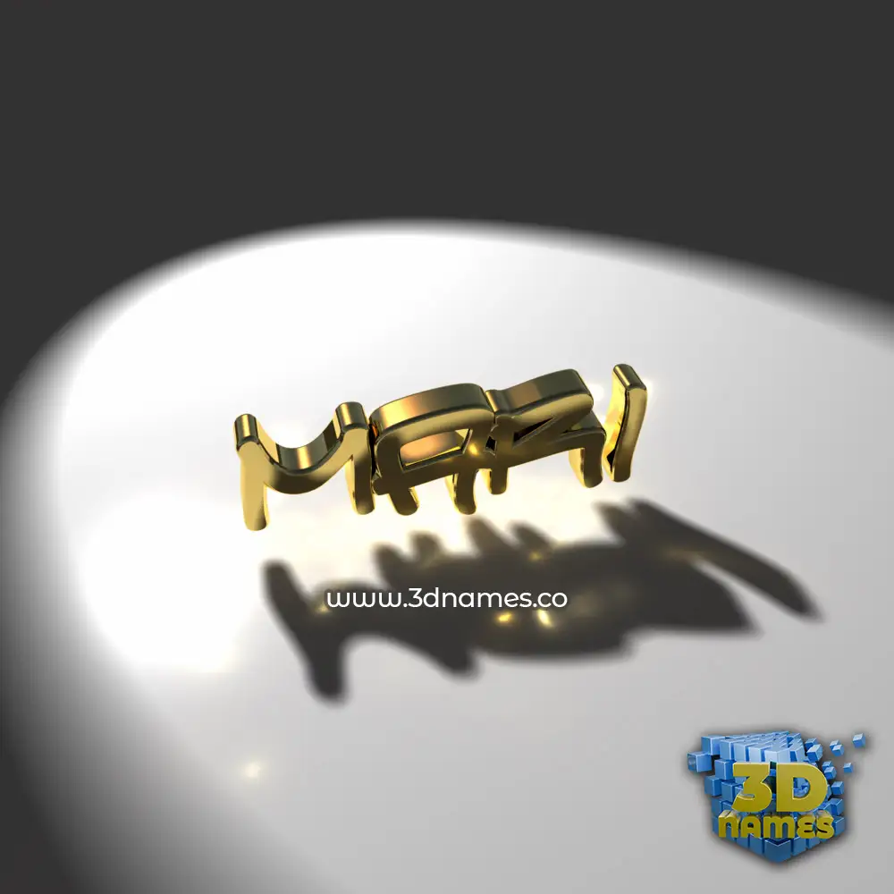 mari in Gold Shine style - 3D name wallpaper
