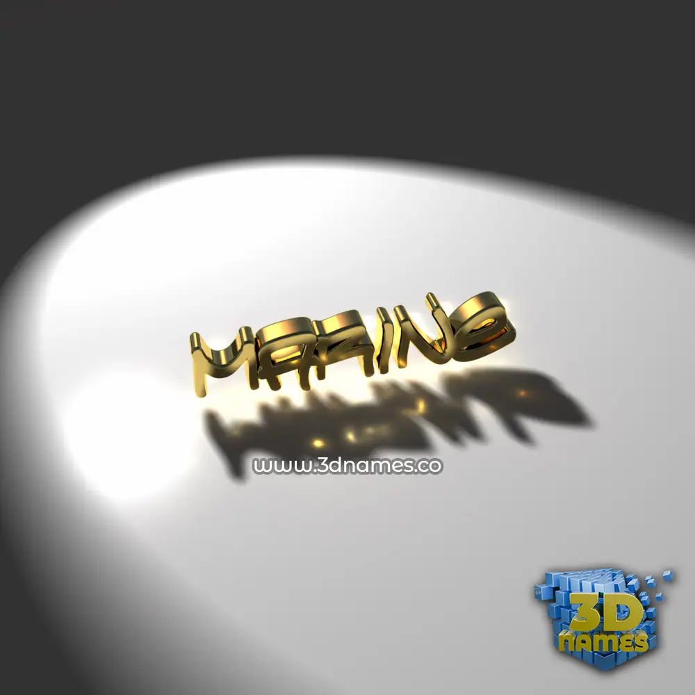 marine in Gold Shine style - 3D name wallpaper