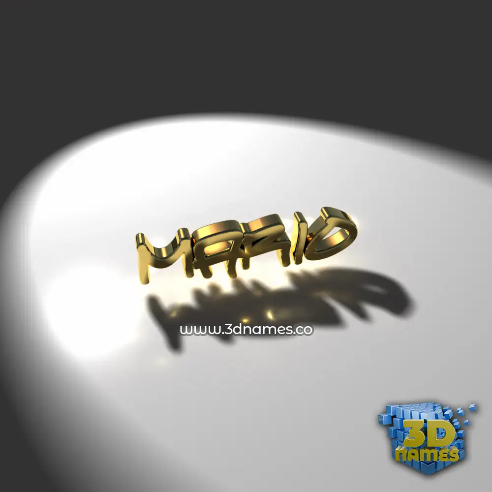 mario in Gold Shine style - 3D name wallpaper