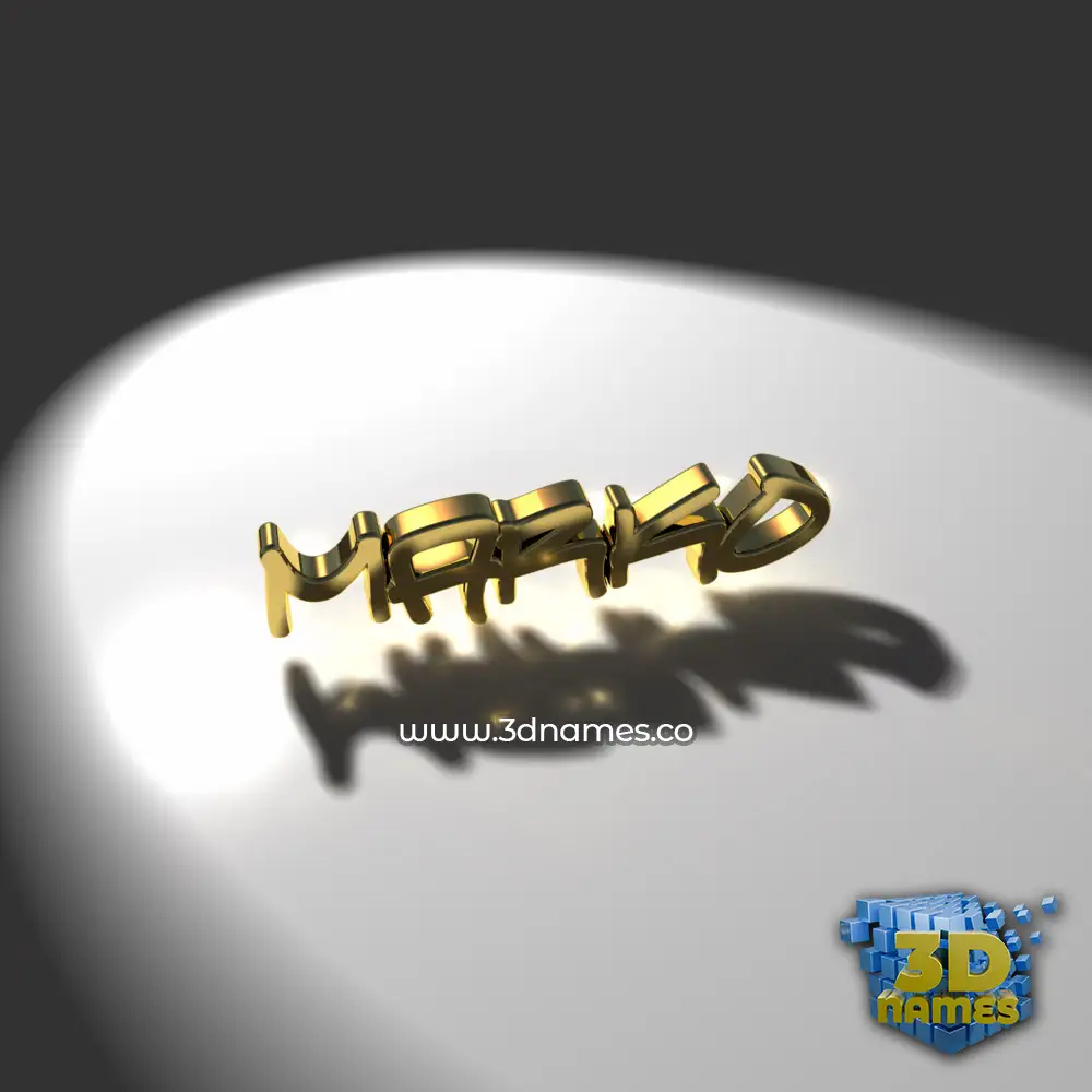 marko in Gold Shine style - 3D name wallpaper